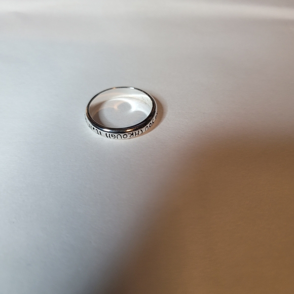 The Unbranded Brand Jewelry - Silver Engraved Thin Band Ring